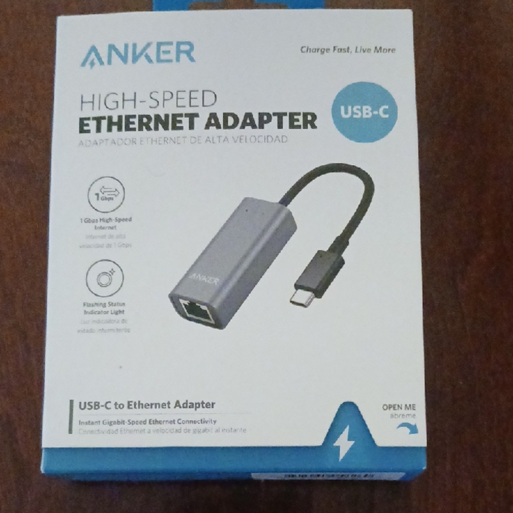Anker USB-C to Ethernet Adapter in Gray